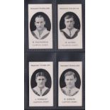 Cigarette cards, Taddy, Prominent Footballers (London Mixture), Clapton Orient, 4 cards, R.