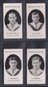 Cigarette cards, Taddy, Prominent Footballers (London Mixture), Clapton Orient, 4 cards, R.