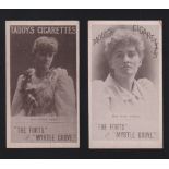 Cigarette cards, Taddy, Actresses (Collotype), two cards, Miss Annie Abbott & Miss Mary Ansell (