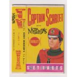 Sweet cigarette packet, Barratt's, Captain Scarlet & the Mysterons (vg)