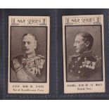 Trade cards, The Picture House, Keighley, War Portraits, two type cards, nos 19 & 20 (vg) (2)