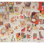 Postcards, Comic, a collection of approx. 63 cards illustrated by Lawson Wood, with 7 adverts (5 for