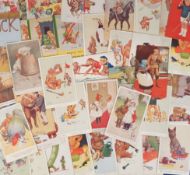Postcards, Comic, a collection of approx. 63 cards illustrated by Lawson Wood, with 7 adverts (5 for