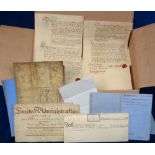Deeds, Documents and Indentures Derbyshire, 100+ vellum and paper documents 1722-1937 though