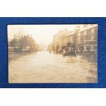 Postcard, Northamptonshire, Floods at Towcester 22nd April 1908, RP by Farey, from the Alan Burman