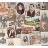 Postcards, varied selection, inc. Authors, Composers, Personalities, Longfellow, Ruskin, Tucks,