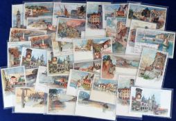 Postcards, 45+ cards to comprise an attractive selection of images by Manuel Wielandt and H.