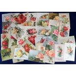 Postcards, Flowers, a pretty selection of approx. 380 cards to include Klein roses (80), poppies,