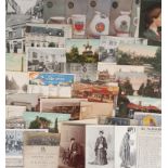 Postcards, a mixed selection of approx. 60 cards inc. Goss China adverts, sales ads and shops