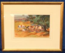 Art, Roger Ferrin, (Royal Institute of Oil Painters) 'Midday Sun' framed and glazed oil on board
