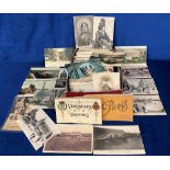 Postcards, France, mixed collection inc. military, street scenes, social history, LL, greetings,