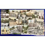 Postcards, Northamptonshire, collection inc. street scenes, views, buildings, RP, churches, Holdenby