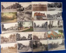 Postcards, Surrey, a collection of approx. 42 cards of Epsom and Ewell, with good RPs of Reigate