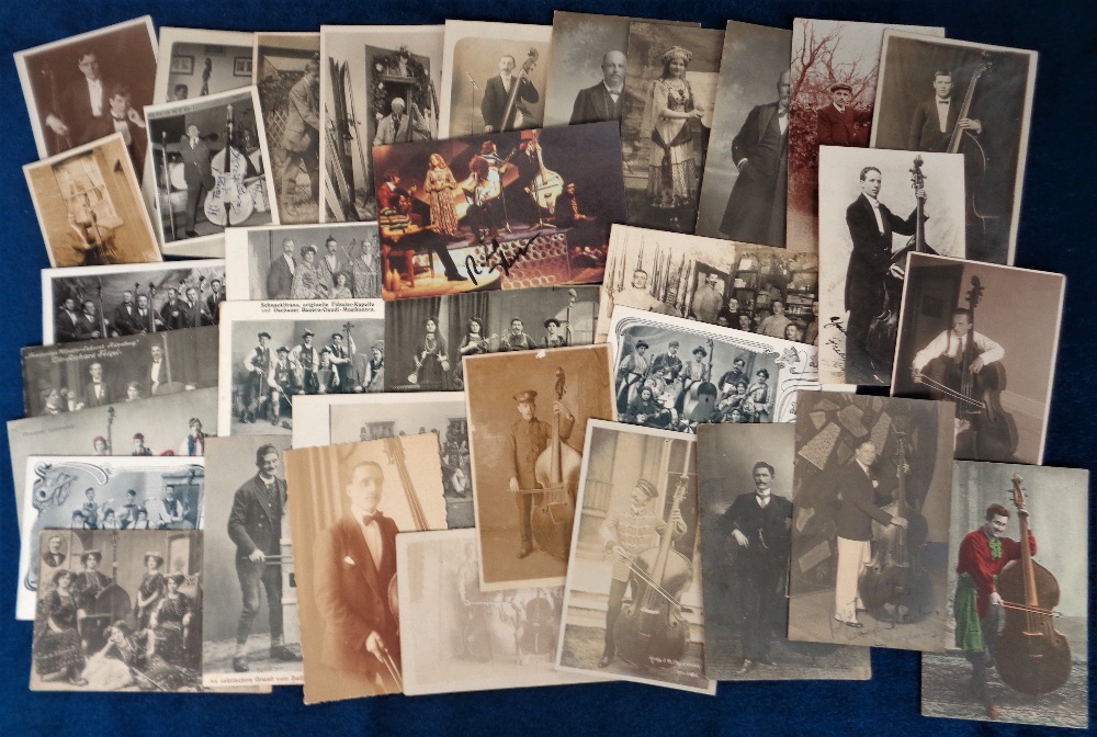 Postcards, Music, an interesting mix of approx. 35 cards of musicians playing or posing with a