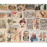 Postcards, Boer War, a good collection of 22 cards, inc. Anti-British, Chromos, Theatre de la