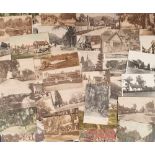 Postcards, Surrey, a mixed collection of approx. 146 cards at Bookham, Effingham, Boxhill, Albury,