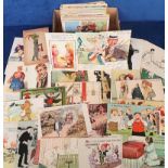 Postcards, Comic, a good collection of approx. 200 mainly vintage comic cards with a few 1950s