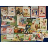 Postcards, Comic, a selection of approx. 65 mixed comic cards, inc. set of 6 police comic cards