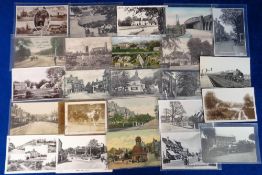 Postcards, Surrey, a mixed collection of approx. 74 cards, with good RPs of Banstead Rd Sutton,