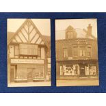 Postcards, Northampton, Shop Fronts, RPs, The Home Made Cake Shop, J.S. Brown Milliner corner