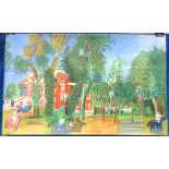 Art Poster, Raoul Dufy, Paris Musee National d'art Moderne poster Le Paddock a Deauville, states '