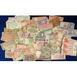 Bank Notes, a selection of approx 120 notes from around the world to include Ceylon, Malaya,