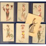 Ephemera, 6 chromolithographed fashion plates for fancy dress by Wilhelm, 1879 printed by Smith, Val