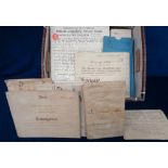 Deeds, Documents and Indentures, Lancashire, 100+ vellum and paper documents 1802-1959 though mostly