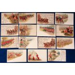 Postcards, Military, a mixed size collection of 15 early military cards published by Blum & Degen,