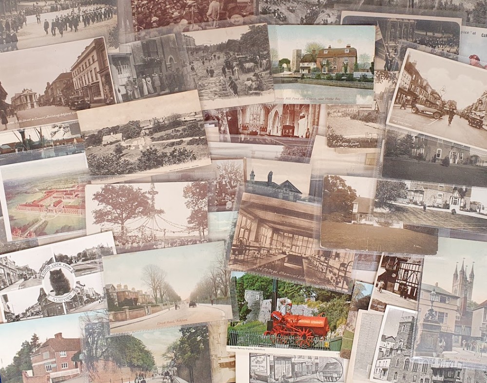 Postcards, Kent, a selection of approx. 83 cards, with many Faversham, inc. launch of concrete ship,