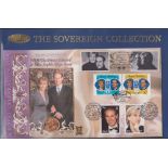 Coins, GB QEII HRH The Prince Edward and Miss Sophie Rhys-Jones cover with a 22ct gold sovereign