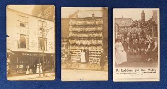 Postcards, Northampton, Shop Fronts, People’s Cafe Gold Street, Butchers unknown, Staff of F.