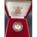 Coins, 2000 UK 22ct gold proof half sovereign in presentation case with certificate of