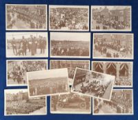 Postcards, Northampton, Coronation 1911 RPs, showing crowds, parade, motor vehicles, from the Alan
