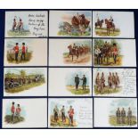 Postcards, Military, a selection of 12 early military cards published by Blum & Degen and mainly