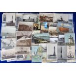 Postcards, Lighthouses and Piers approx. 100 cards RPs, printed and artist drawn to include piers at