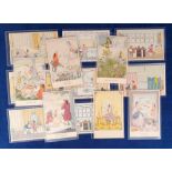 Postcards, Mela Koehler, Art Deco Children (7), Romance The Musician (5), Flowers, mixed publishers,