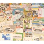 Postcards, Japan, a collection of approx. 63 Japanese illustrated commemorative cards, inset with