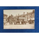 Postcard, Northamptonshire, Motor Bus Market Square, Wellingborough, RP, by Horden, pu 10 Jan