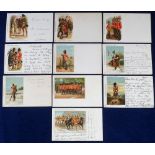 Postcards, Military, a selection of 10 early undivided back cards from the Tuck series 'British