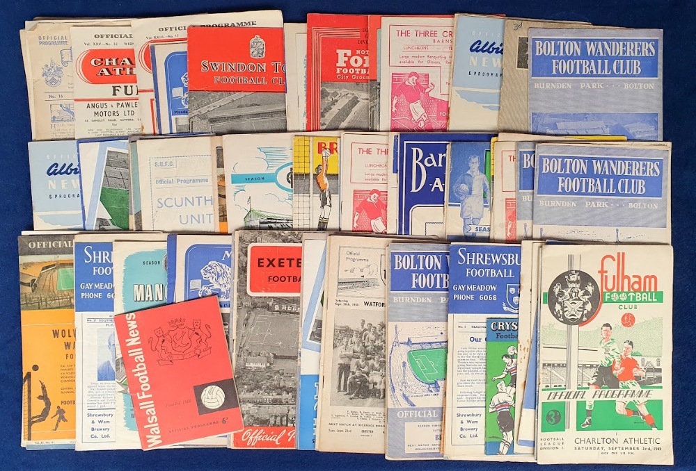 Football programmes, a collection of approx. 100 1