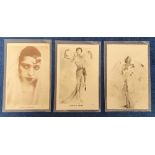 Postcards, Entertainment, a selection of 3 RPs of Josephine Baker, 1 portrait published by G.L