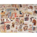 Postcards, Dogs, a collection of approx. 70 illustrated cards of dogs by Eugenie and Florence Valter