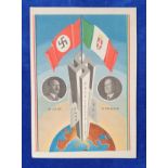 Postcard, Fascist Italy, Commemorative postcard of Hitler's visit to Venice, 9th May 1938 (with