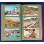 Postcards, a mixed age UK and foreign collection of approx. 355 cards in 4 vintage albums, inc.
