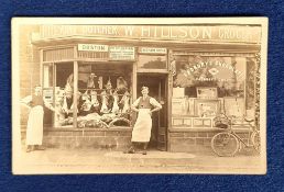Postcard, Northampton, W. Hillson Grocers at Durst