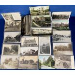 Postcards, a social history/rural collection of approx. 285 cards inc. RPs of oxen ploughing at