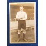 Postcard, Football, W. Tattersall Tottenham Hotspur, RP, by Jones (vg)