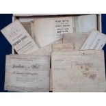Deeds, Documents and Indentures, East Yorkshire, 90+ vellum and paper documents 1730-1933 though