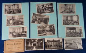 Postcards, Northamptonshire, Public Library set (8) with op, Notre Dame High School (15), Abington